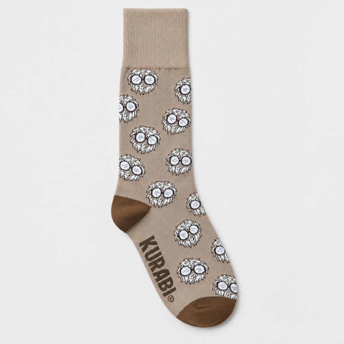Detalle del diseño Melena de León en los calcetines de algodón reciclado Kurabi