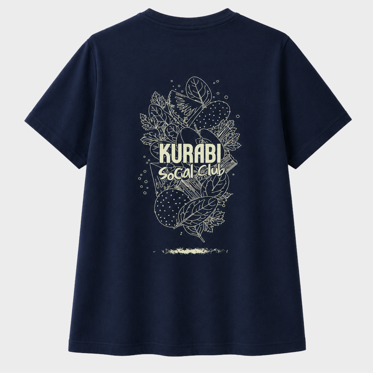 Playera Kurabi Social Club, frente limpio, 100% algodón