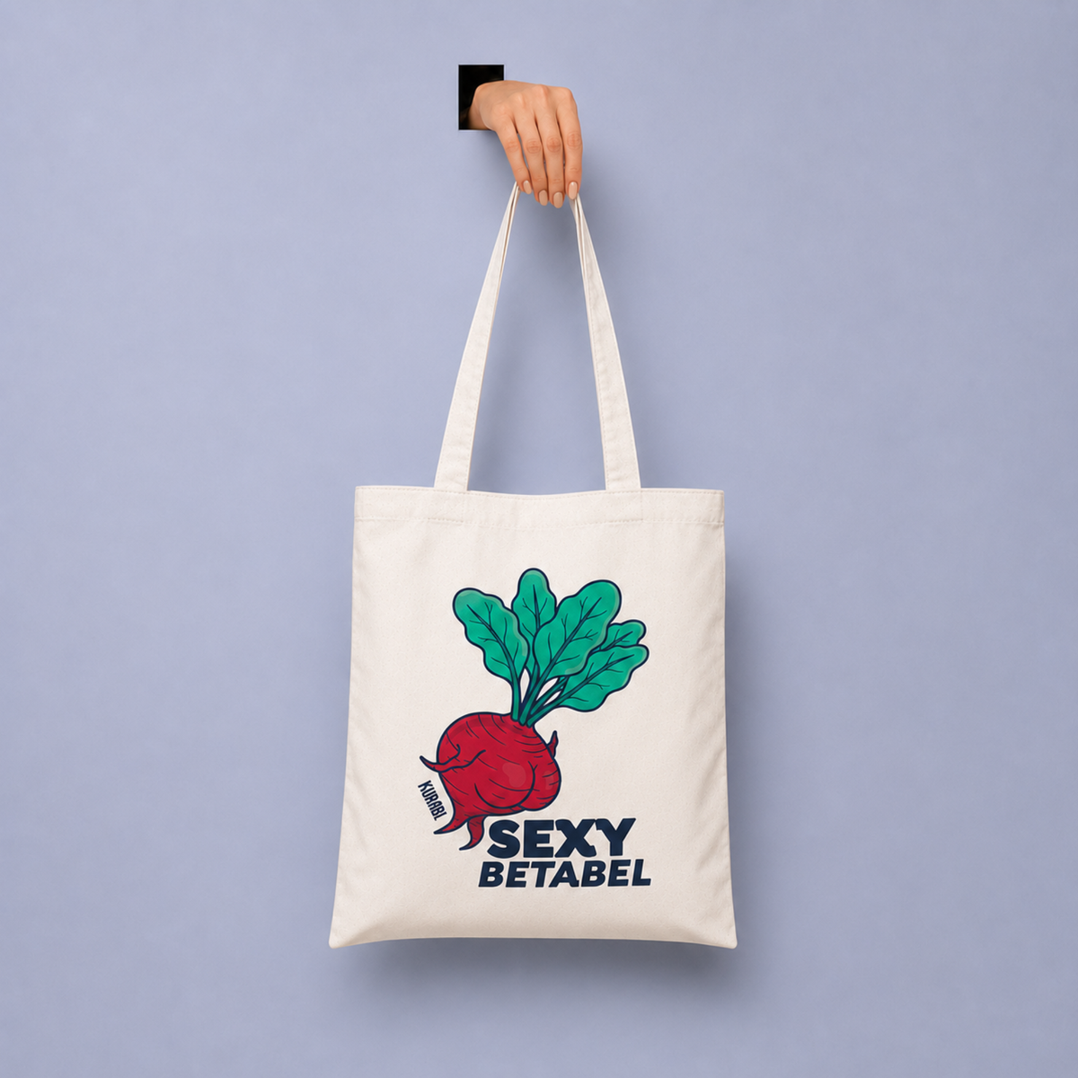 Tote bag Betabel de algodón, merch Kurabi Superfoods