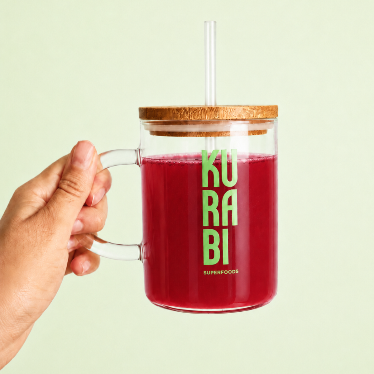 Tacita Kubi con popote incluido, diseño exclusivo Kubi en impresión DTF