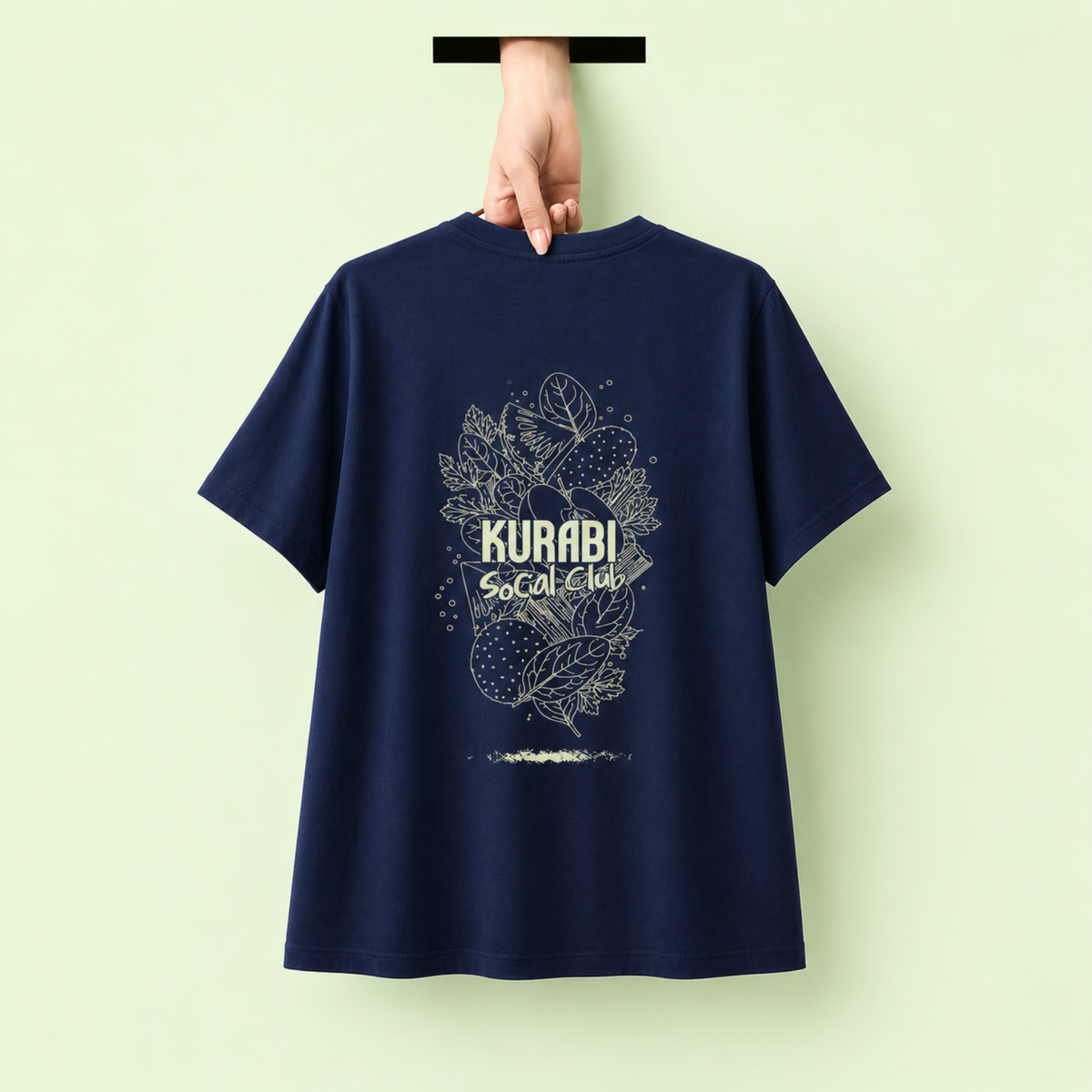 Playera Kurabi Social Club unisex, cuello redondo de algodón, Kurabi Superfoods