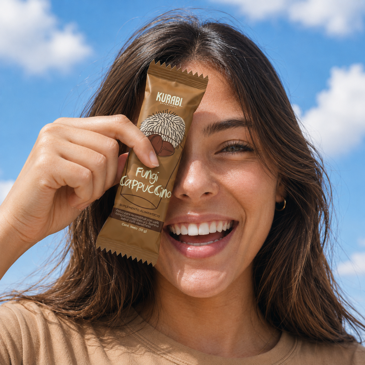 Fungi Capuchino, café en polvo Kurabi Superfoods